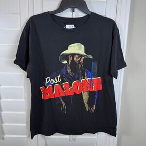 NWT Posty Co. Women's Black Post Malone "Cowboy" graphic t-shirt Cotton Large